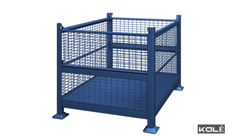 Foldable Side Wire Mesh Bin Container